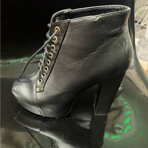 Black High Heel Ankle Boots